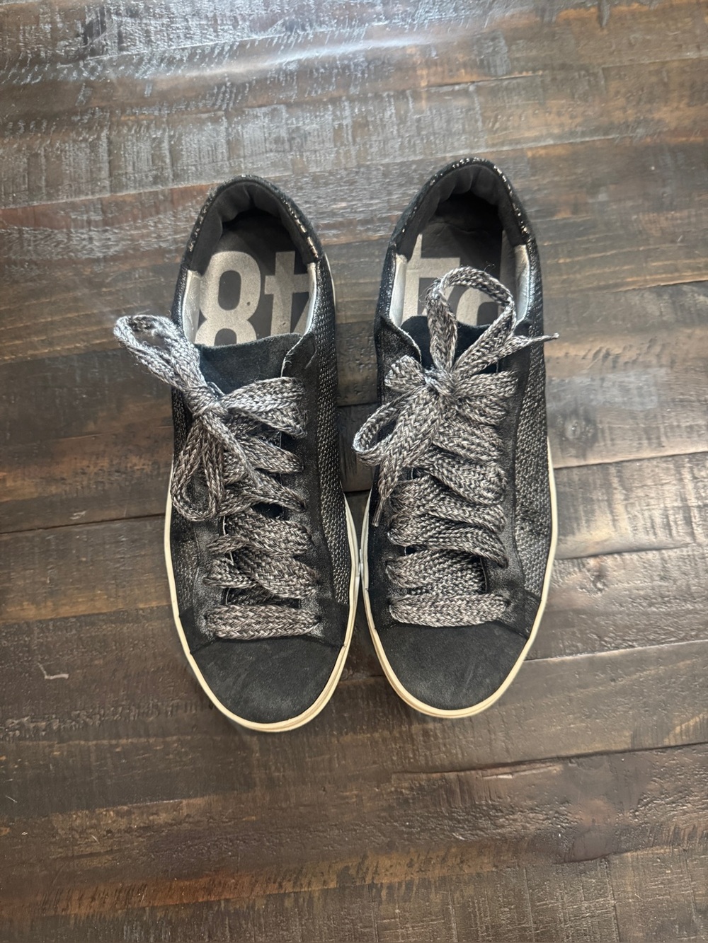 P448 Jack Fujy Black Glitter Size 39 - EUC